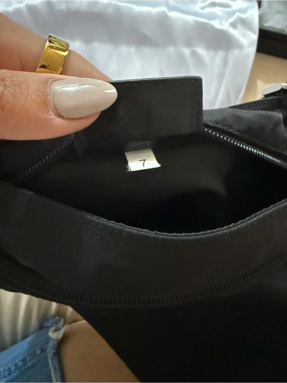 Prada Black Nylon Messenger Bag with Silver Logo Plaque